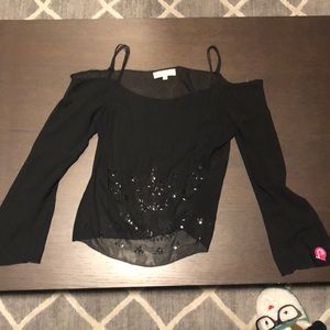 Black sheer shirt